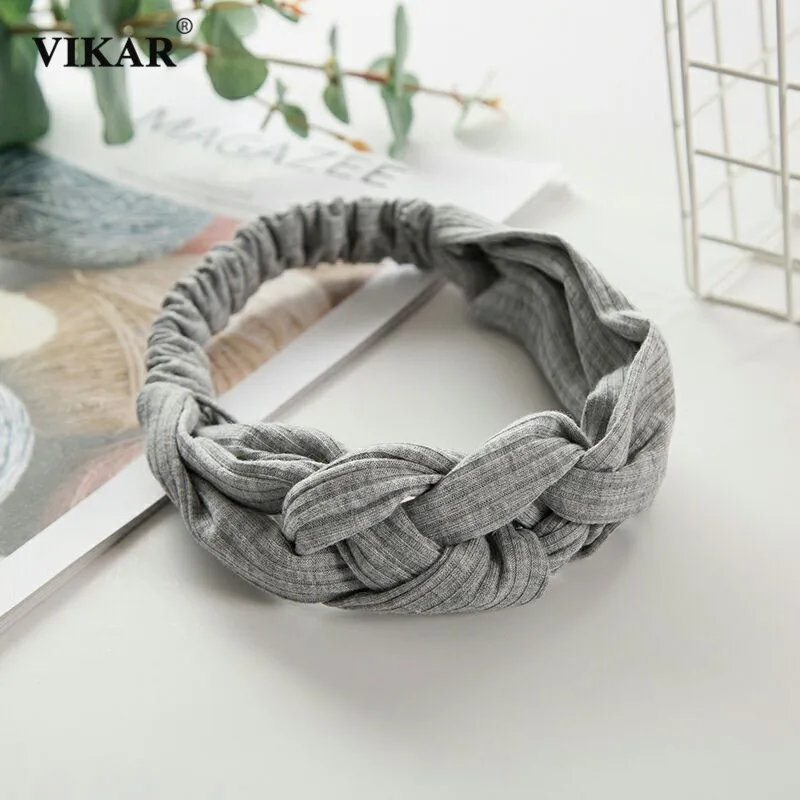 Трикотажная повязка бандана для женщин аксессуары волос резинки в винтажном