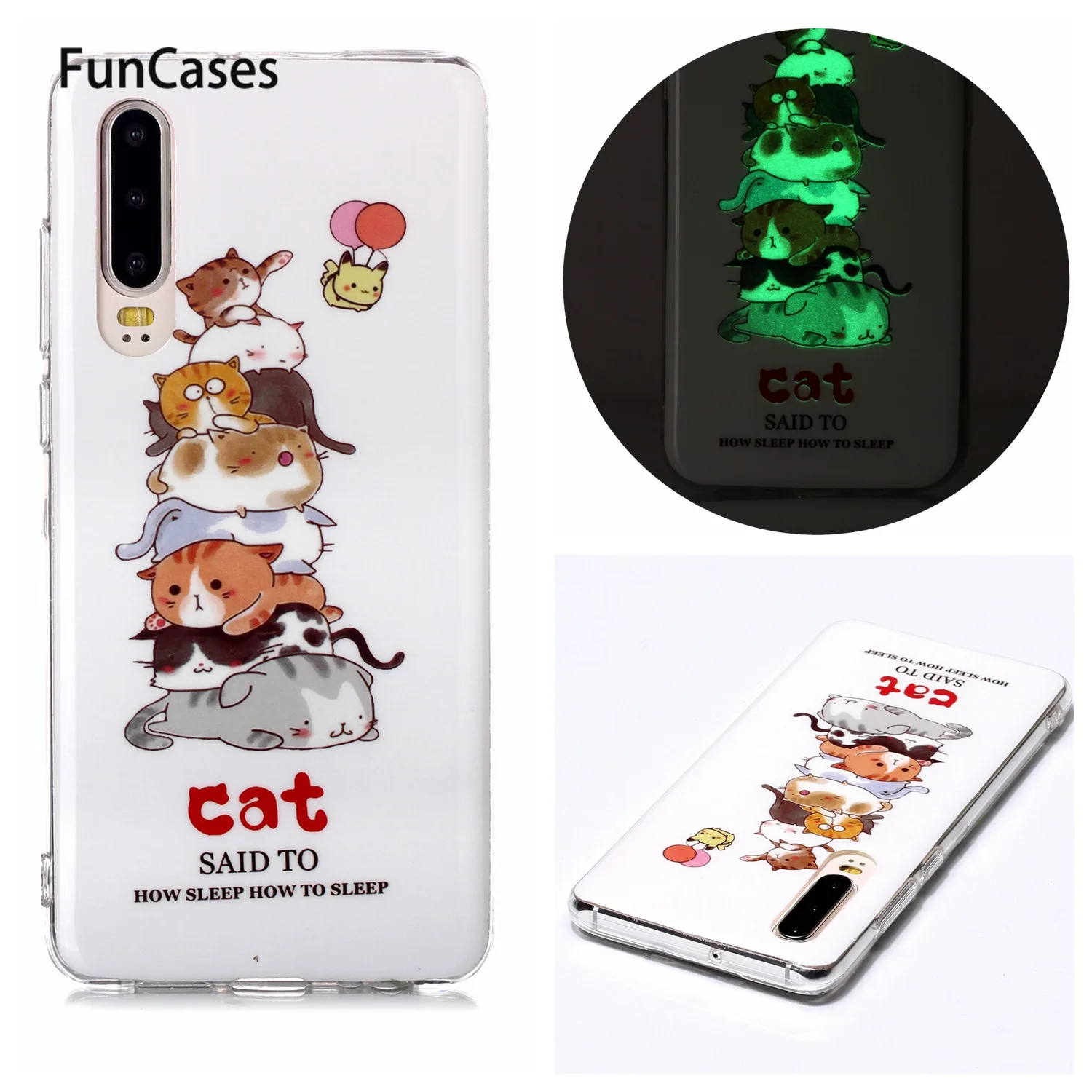 Светящиеся чехлы для телефонов capa Huawei P30 Estuche чехол телефона мобильный телефон