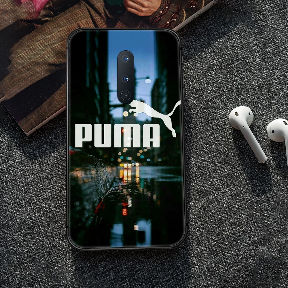 

Sports leopard brand puma Phone Case Cover Hull For 1+ Oneplus 5T 6 6T 7 7T 8 8T Pro black Cell Silicone Waterproof Pretty Etui