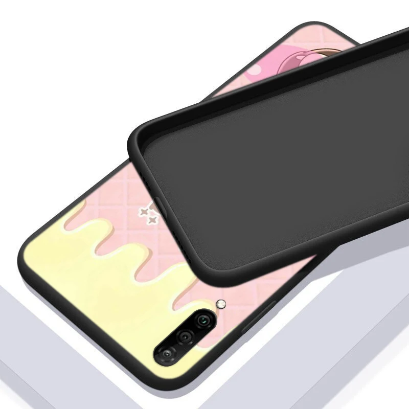 

Silicone shell Pink Cartoon Cute Girl for Samsung Galaxy A90 A80 A70 A60 A50 A40 A20E A2Core A10 M20 Black Phone Case