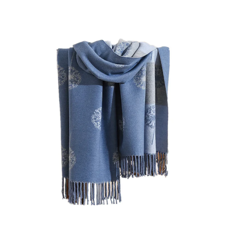

Dandelion Cashmere Scarf Winter Thickened of Ms. Warm Gift Double-sided Scarf