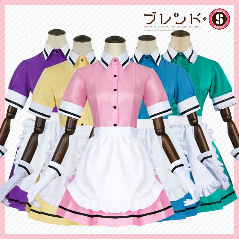 Аниме New Blend S Style кафе садистическая Горничная Косплей Костюм милая девочка