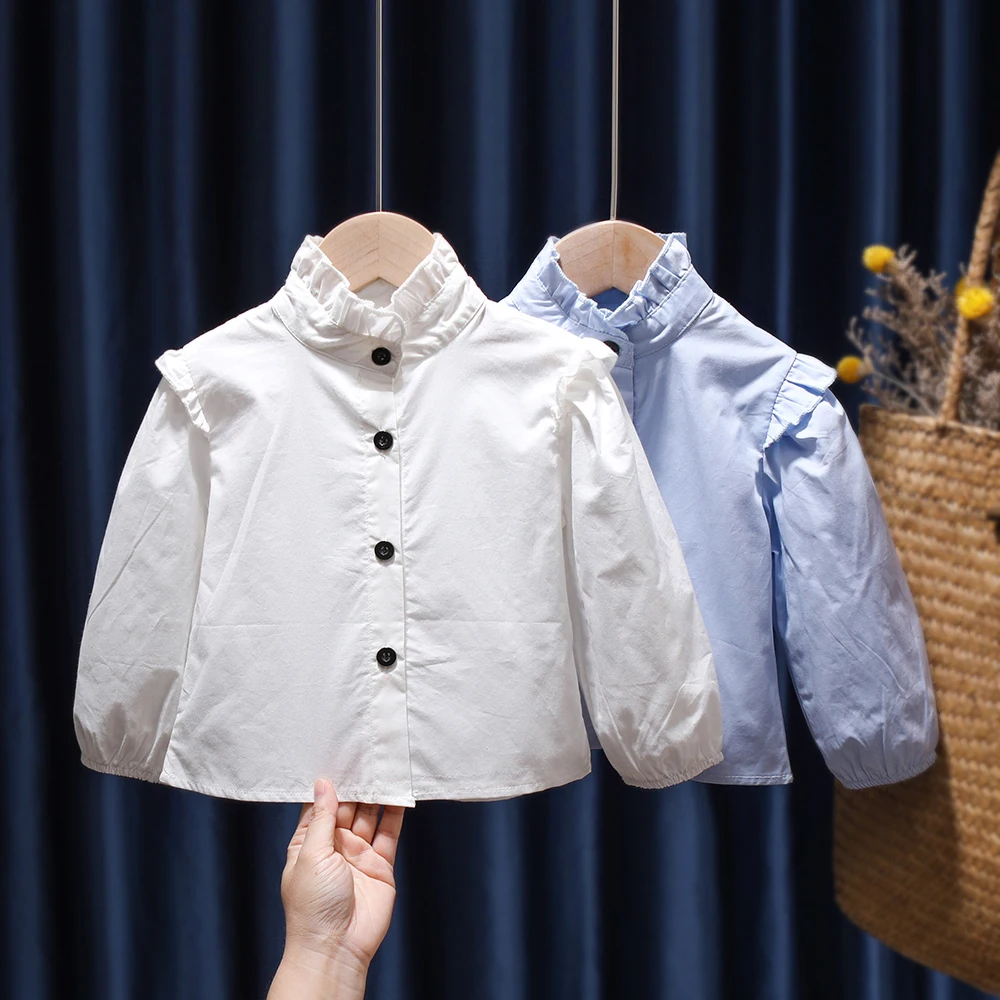 

New Kids Shirts Toddler Infant Cotton Tops Fashion Long Sleeve Shirts for Baby Girls Blouses Children Clothes For Spring Autumn