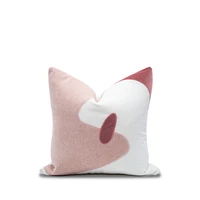 flocked cotton cushion cover 45x45cm lovely pink girl throw pillowcase home decoration cushions for liviong room sofa seat