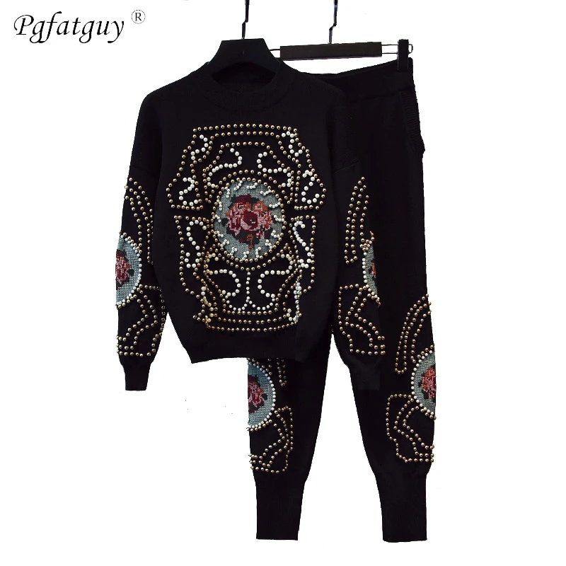 2020 Демисезонный Новый трикотажный комплект для женщин небольшой ароматный ветер