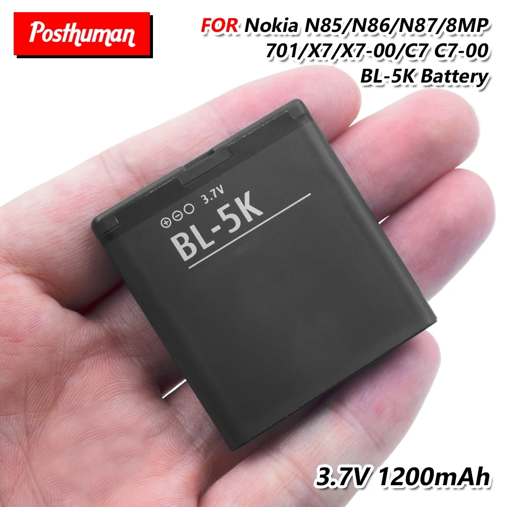 3 7 V 1200MAh перезаряжаемая литиевая флейта 5K BL5K батарея для Nokia N85 N86 8MP N87 2610S 701 Oro X7