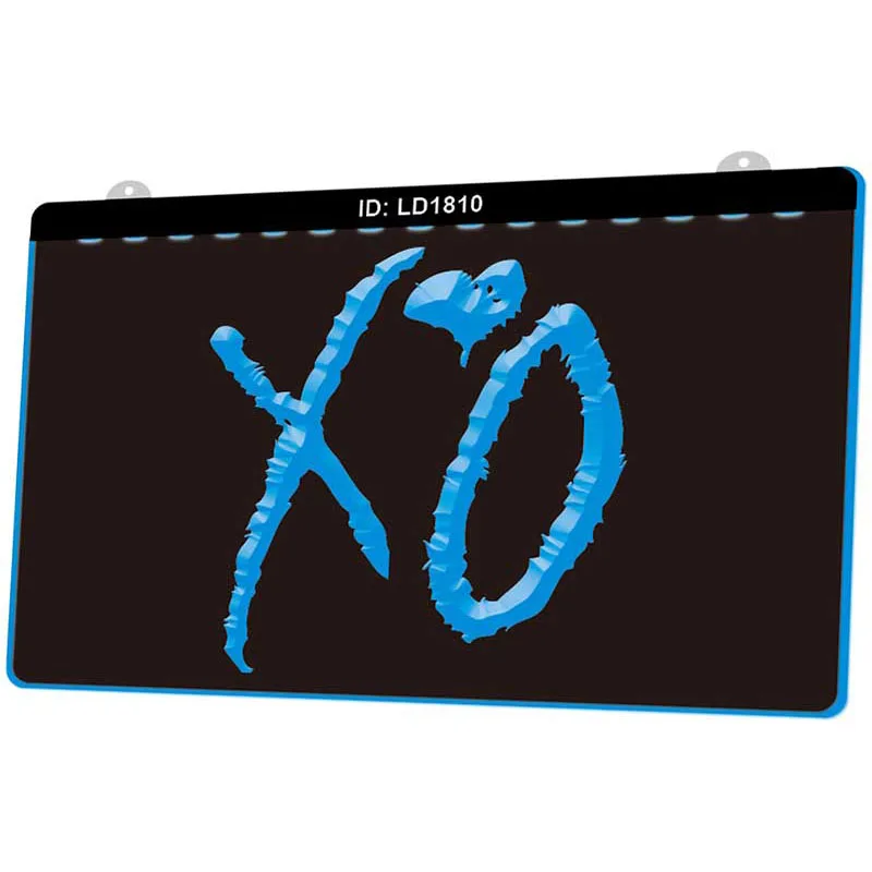 LD1810 XO классический логотип новый 3D гравировка светильник световой знак