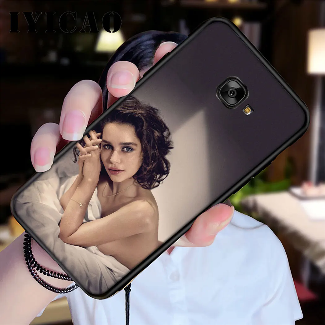 IYICAO Emilia Clarke Hard Soft Silicone Case for Samsung A3 A5 A6 Plus A7 A8 A9 J6 Phone Cover | Мобильные телефоны и