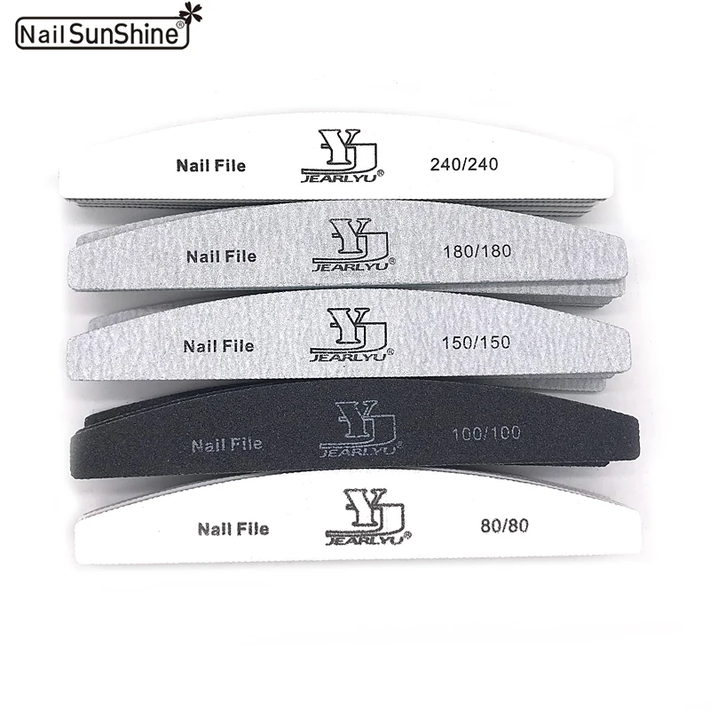 50 Pcs Professional Nail Files Sandpaper 80/100/150/180/240 nagel vijlen Nail Buffer Blocks Lime Curve Manicure Nail File Tools