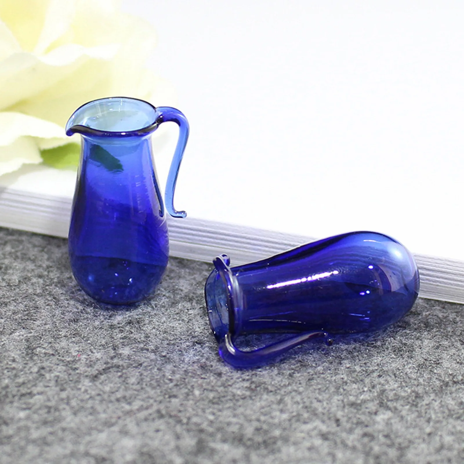 Сделанный вручную стеклянный миниатюрный шар пузырь флакон для серьги кольцо