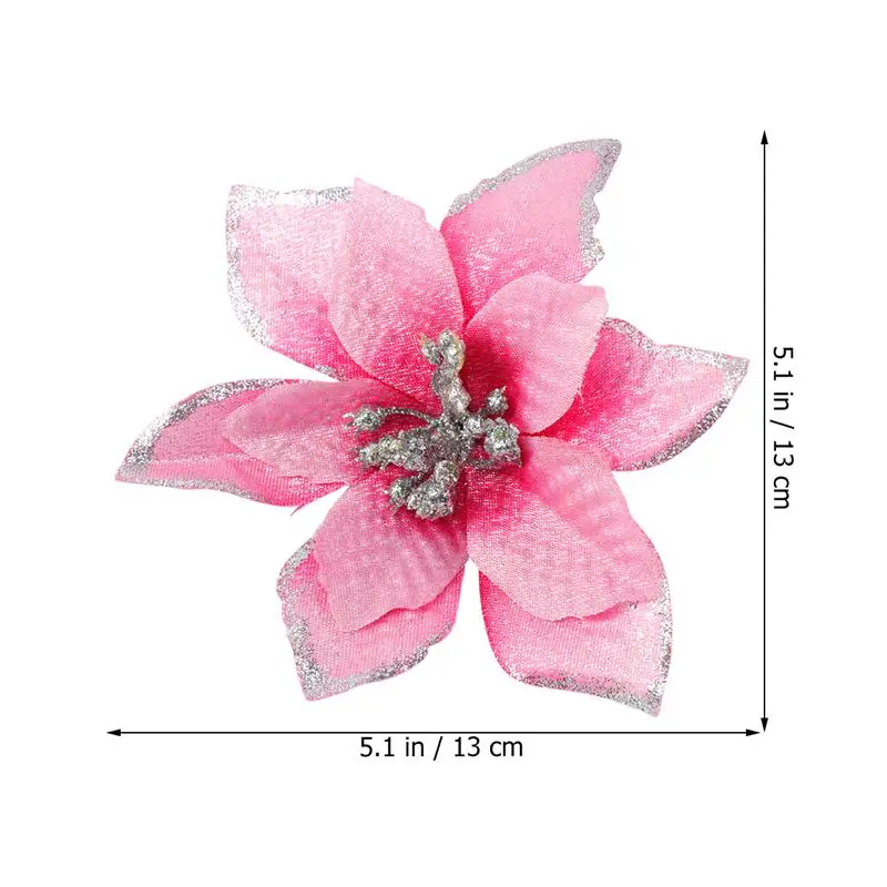 24 шт. рождественский цветок имитация золотого порошка Рождественская елка