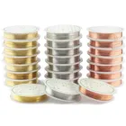 Медная проволока для браслета ожерелья DIY СеребрянаяЗолотаяРозовая Золотая цветная проволока для бисероплетения Ювелирная нить для рукоделия