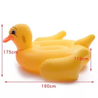 giant inflatable yellow duck pool float ride on swimming ring water mattress circle cool holiday inflat pool ring party toys