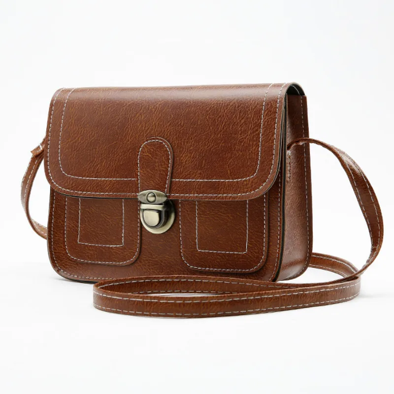Light Brown Новая Корейская версия маленькая квадратная женская сумка модные сумки ретро сумка через плечо сумка-мессенджер сумка для мобильного телефона - Цвет: Light Brown