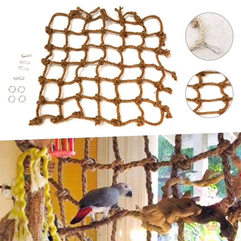 Пеньковая веревка сетка для скалолазания домашних животных сеть попугаев птиц