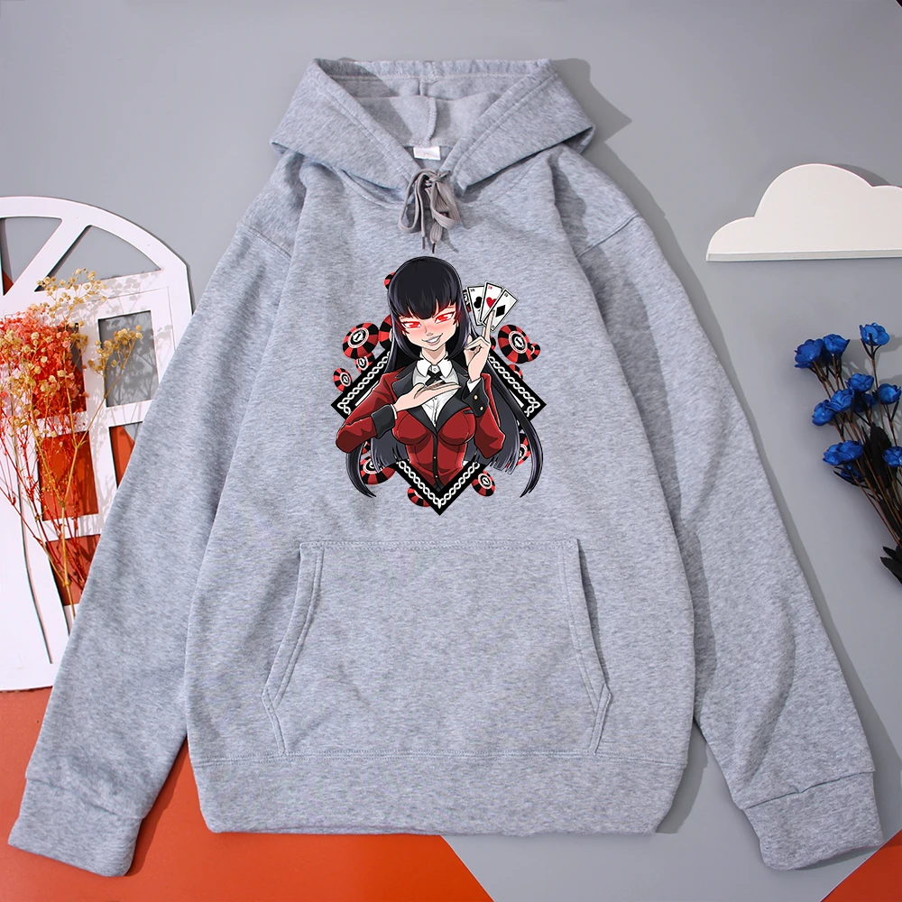 

Yumeko Jabami Anime Hoodies Female Casual Fashion Fleece Warm Sweatshirt Autumn 2021 Soft Hoodie Streetwear Cartoon Women Hooded