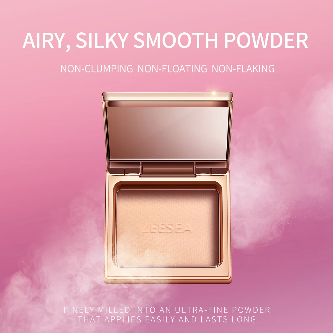 Пудра для прессования ZEESEA Metaverse розовая серия долговечная основа новый продукт |