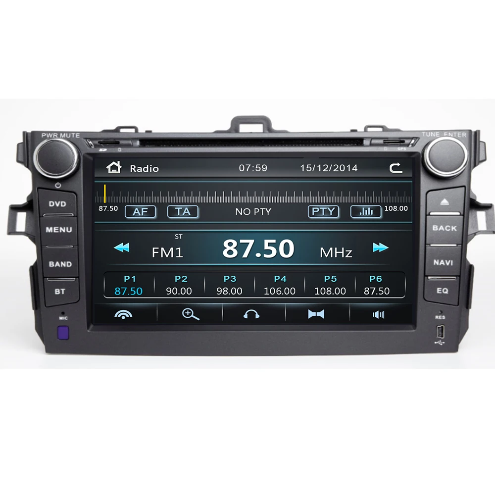 Новый 2 din лучший автомобильный dvd-плеер TDA7851 для Toyota Corolla 2007 2008 2009 2010 2011 8 дюймов GPS