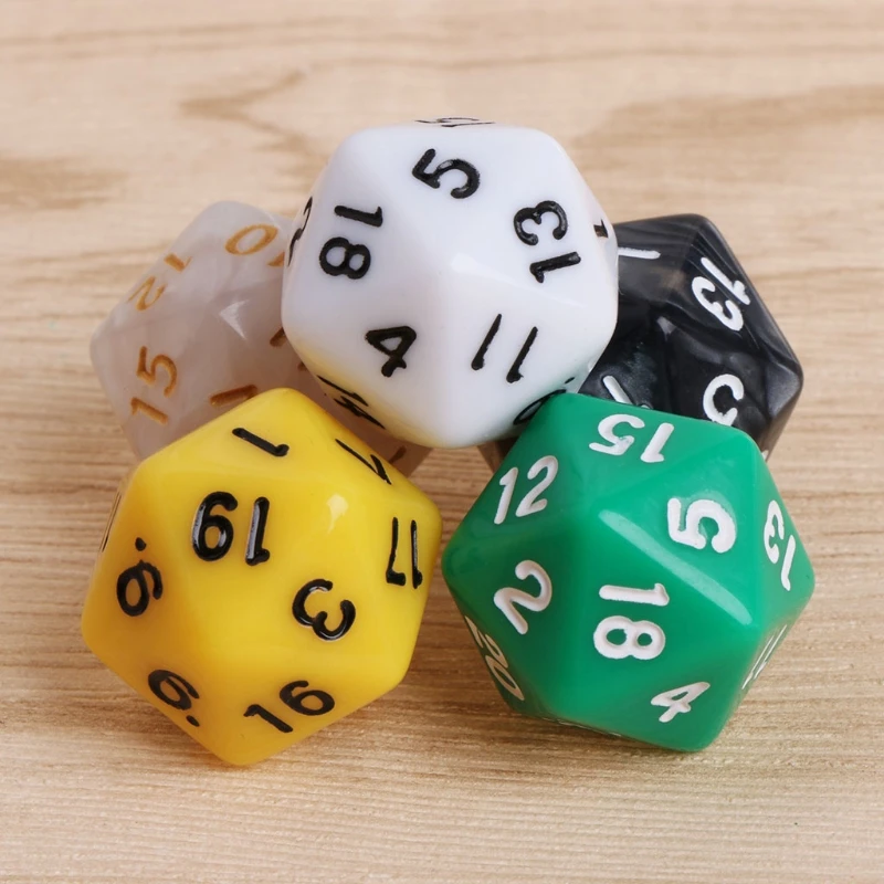 

20pcs Multicolor Acrylic Cube Dice Beads multiaspect Portable Table Games Toy D2TC