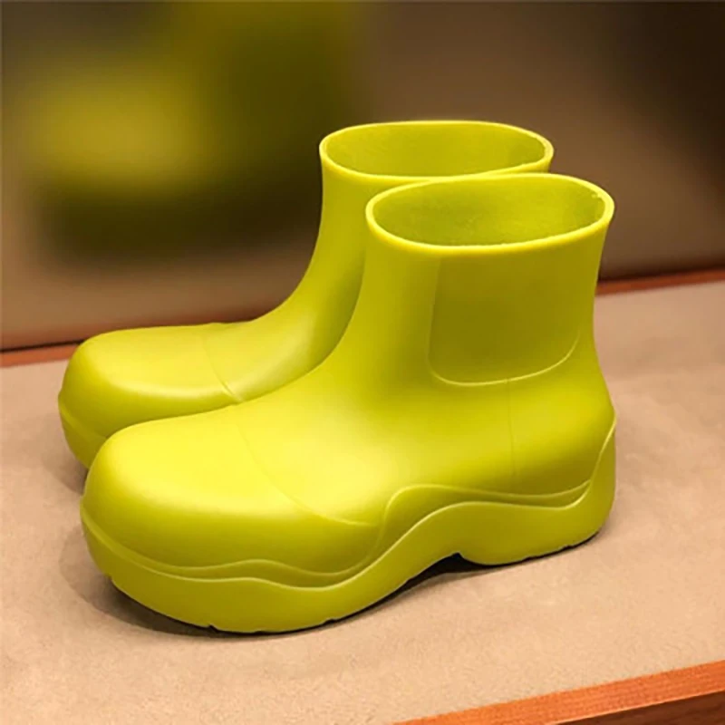 

High-End Quality Boots Women Slip-On Rain Boots Genuine Sheep Skin Insole or Real Wool Lining Fashion Ladies Wearing Shoes