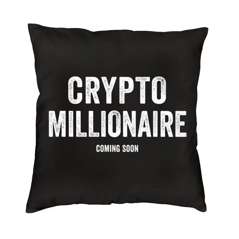 

Crypto Millionaire Pillow Case Decoration Bitcoin Cryptocurrency Ethereum Btc Blockchain Cushion Decoration Square Pillowcase