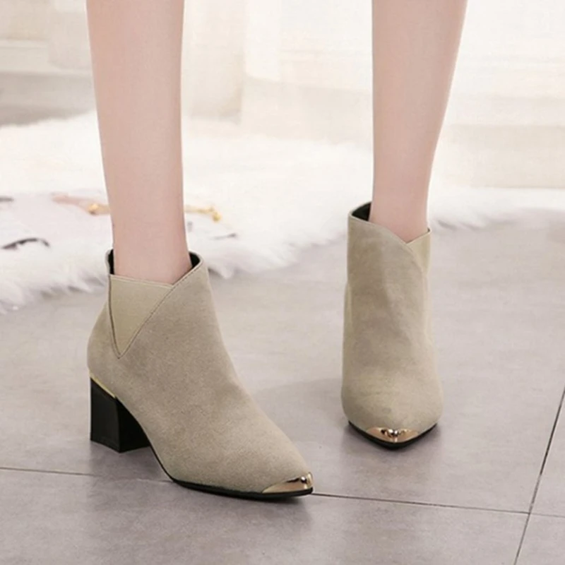 Лидер продаж туфли лодочки с острым носком женские модные удобные ботинки на