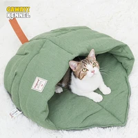 cawayi kennel funny foliage cat bed house cute cozy cat mat beds warm durable portable pet basket kennel dog cushion cat warm