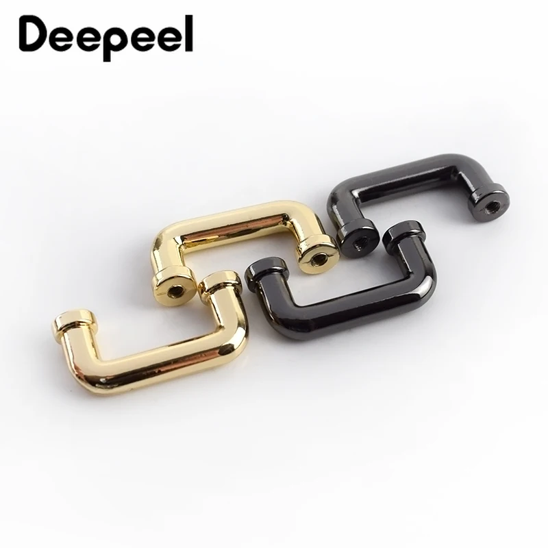 

10Pcs18mm металлической пряжкой U кольца для сумки из натуральной кожи разъем сумка арочный мост с винтовым зажимом DIY сумки ремень Вешалки аппа...