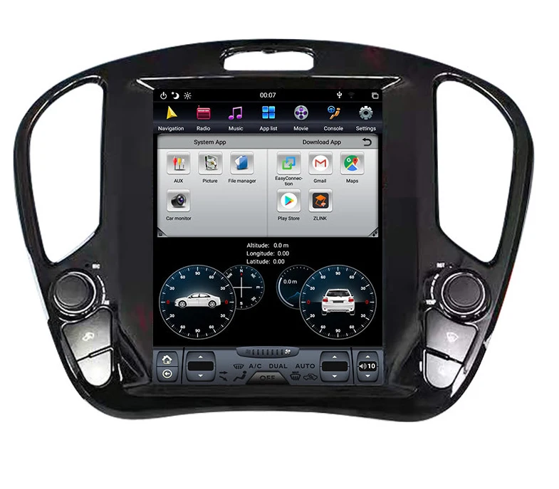 

10.4" tesla style vertical screen android 9.0 Six core Car GPS radio Navigation for Nissan Juke Infiniti ESQ 2011-2017