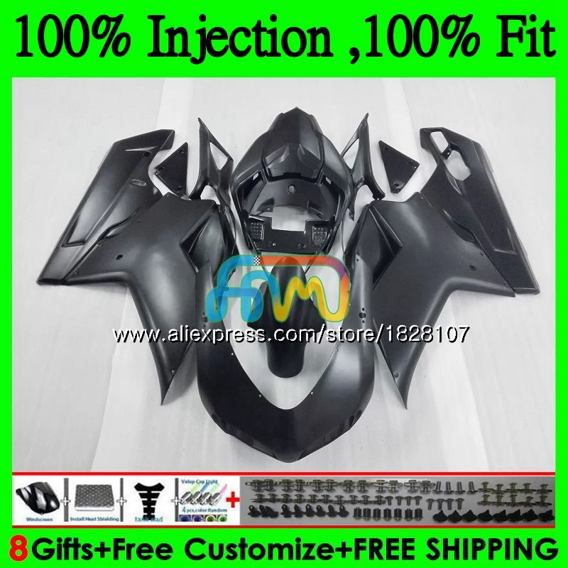

848 1098 для DUCATI 848R матовый черный 1098R 1198 07 08 09 10 11 70BS.4 1098S 848S R 1198S 2007 2008 2009 2010 2011 2012 обтекатель