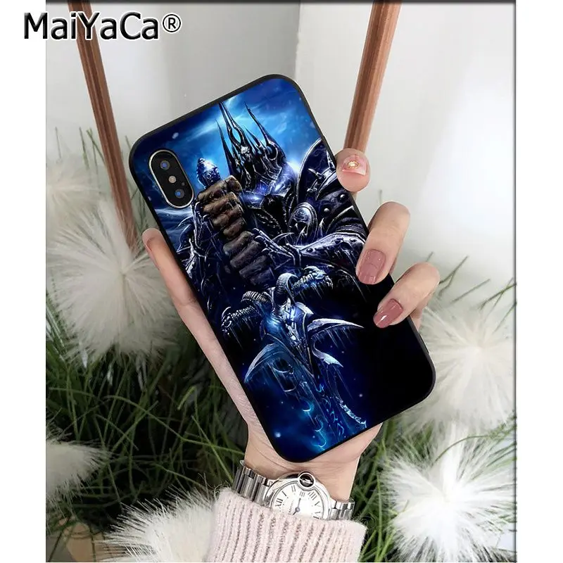 Мягкий чехол из ТПУ MaiYaCa World of Warcraft Arthas Sylvanas для iPhone 5 5Sx 6 7plus 8 8Plus X XS MAX