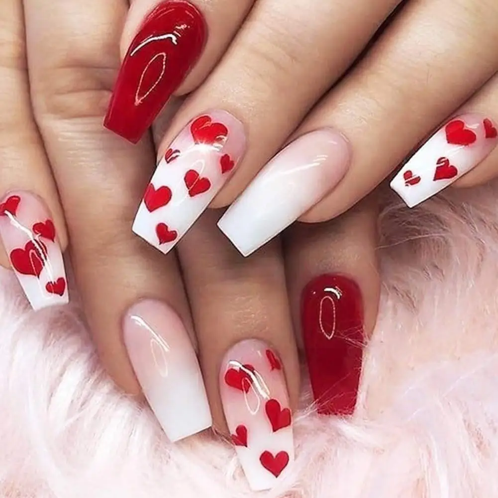 

6 Grids/box Valentine's Day Series Nail Sequins Diy Accessories Charming Love Heart Sequins Art Red Glitter Nail Nail I7x1