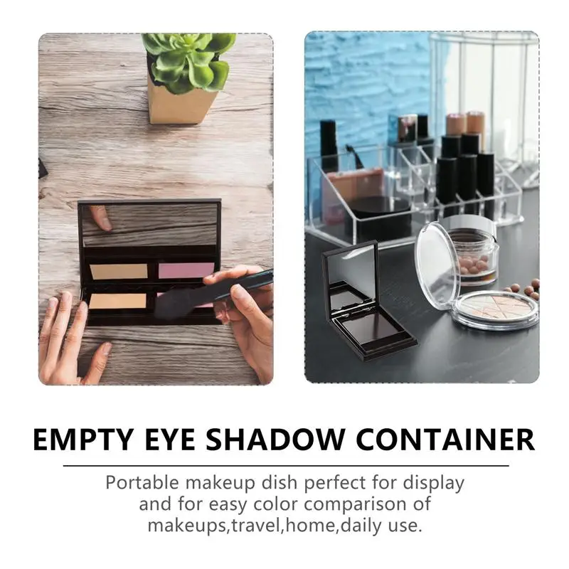 

2pcs Empty Magnetic Eyeshadow Box Square Eyeshadow Organizer Subpackaging Case