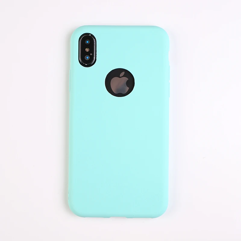 Новые простые чехлы для телефонов iPhone 6s 7 8 Plus X XS MAX XR одноцветные Чехлы ярких