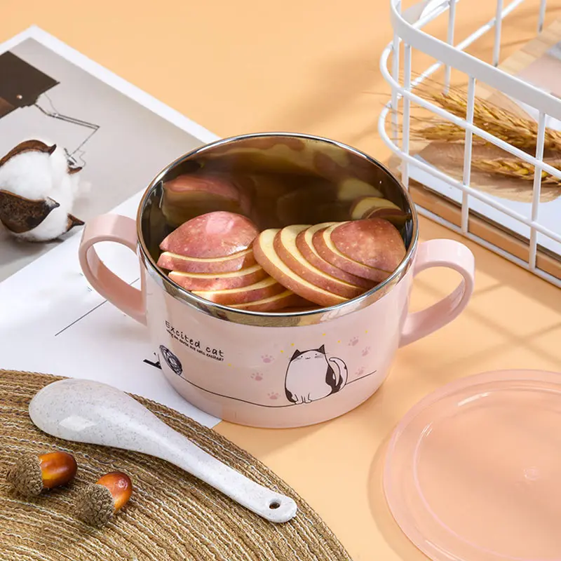

Household Baby Bowl Tableware Simple Stainless Steel Baby Food Supplement Bowl Insulated Child Feeding Anti-scalding Tableware