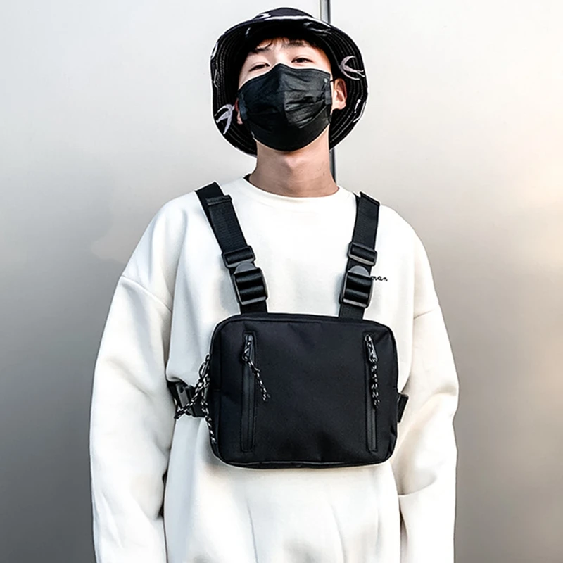 

Men Hip-Hop Chest Bag Ladies Street Chest Bag Industrial Trend Cool Men and Women Chest Bag Vest Bag