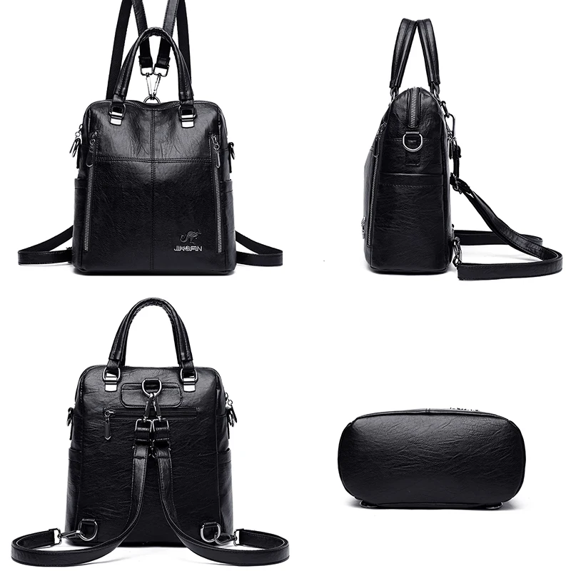 2021 многофункциональные женские кожаные рюкзаки высокого качества Sac Dos женский