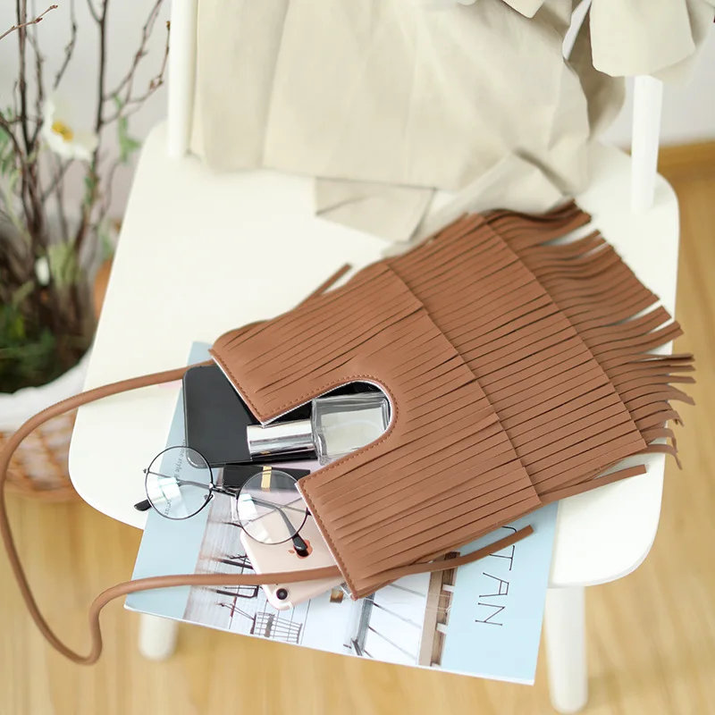 Новое поступление 2021 женская сумка-мессенджер с кисточками в стиле ретро модные