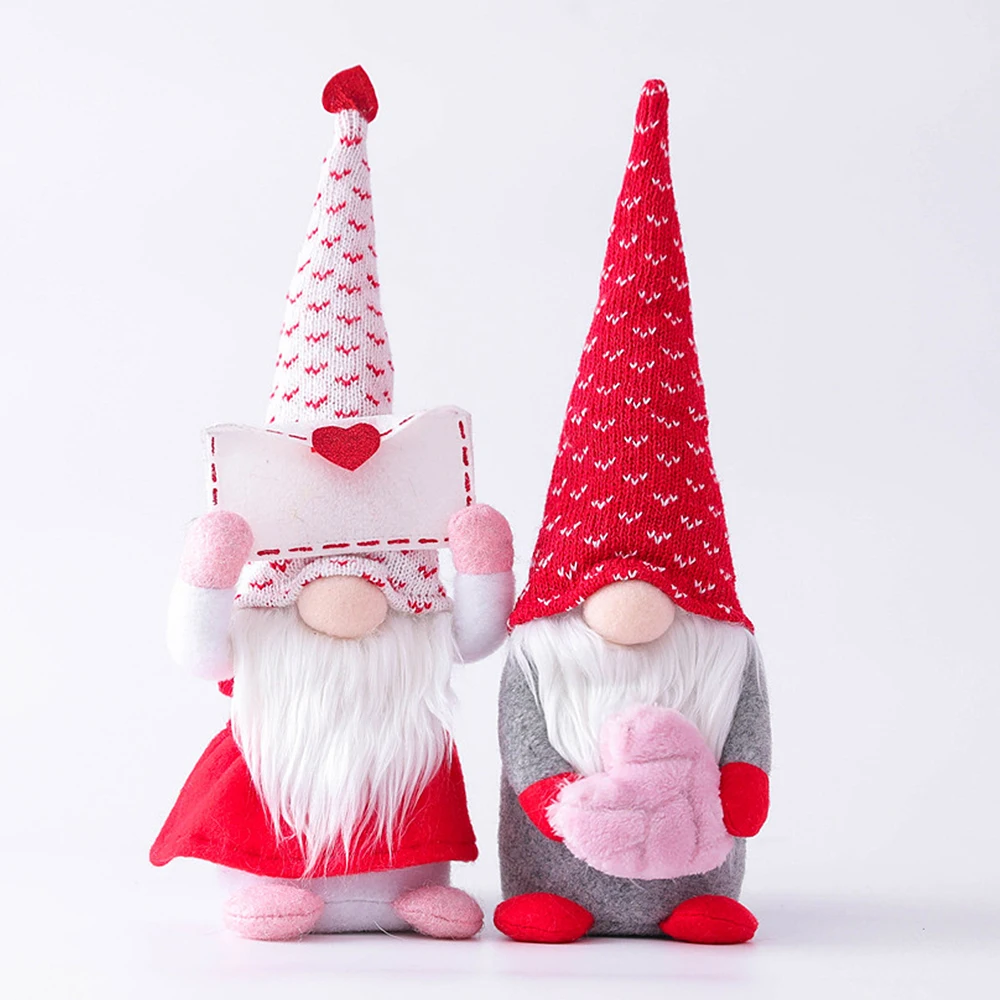 

Valentine's Present Plush Doll Faceless Valentines Day Gnome Plush Faceless Doll Decorations Pendant Decorations 2021 New