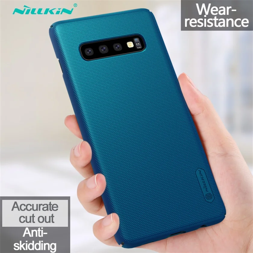 Peacock blue Чехол Nillkin для samsung Galaxy S10 S10e S10 Plus, суперматовый защитный жесткий чехол из поликарбоната для samsung S10 Plus, Подарочный держатель для телефона - Цвет: Peacock blue