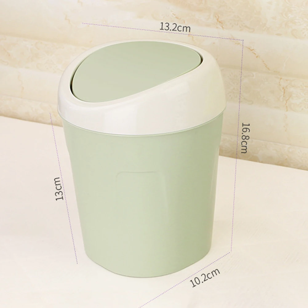 Прочный Мини мусорный бак пластиковая откидная крышка прикроватные ящики для