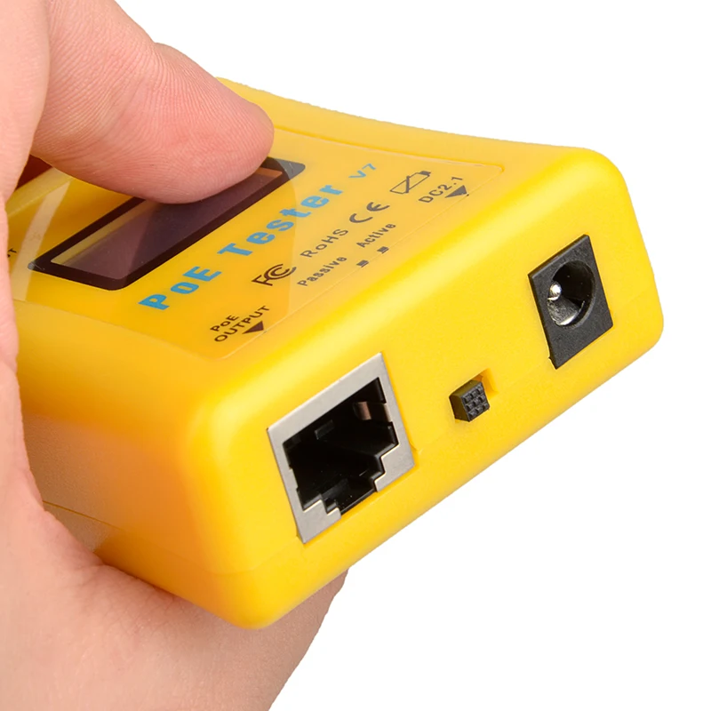 

Inline PoE tester No battery PoE tester PoE Detector LED Display Inline Power over Ethernet Voltage and Current Tester