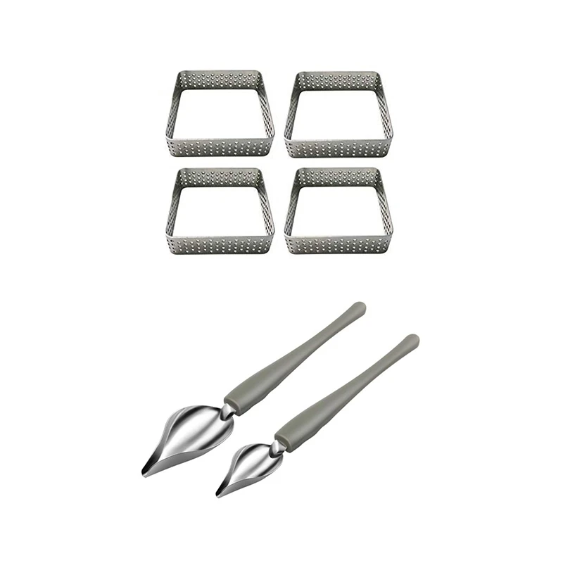 

4 шт. квадратные пористые кольца для мусса, нижняя форма для торта и 2 шт. семейных рисунков