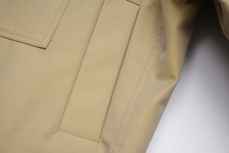 

[EAM] Women Khaki Big Size Long Trench New Stand Collar Long Sleeve Loose Fit Windbreaker Fashion Spring Autumn 2021 1DD5483