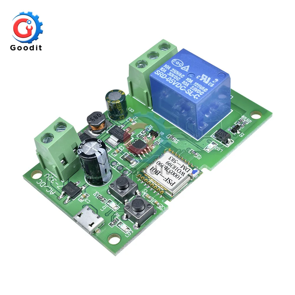 DC 5В/5V 12V Sonoff Wifi Беспроводной умный переключатель дистанционного Управление Android