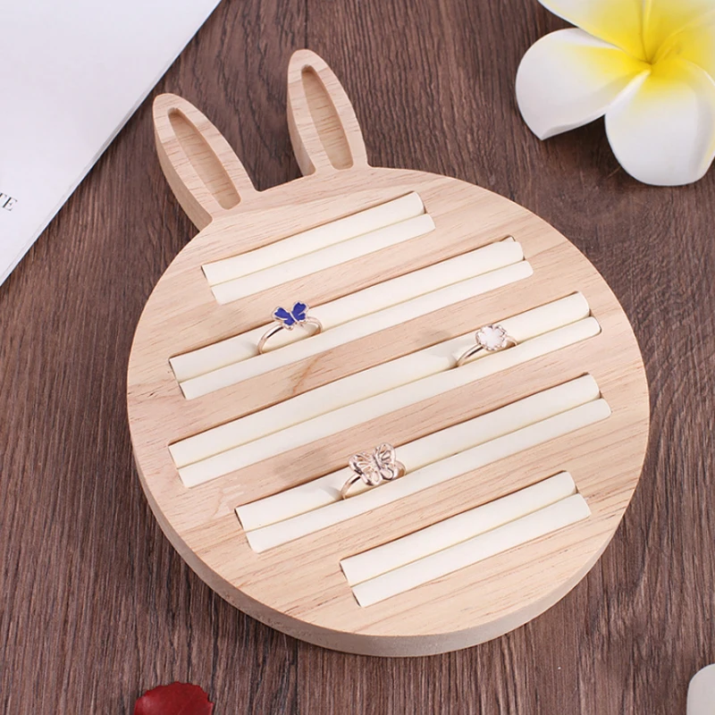 Новый переносной поднос для демонстрации ювелирных изделий из дерева и ПУ с