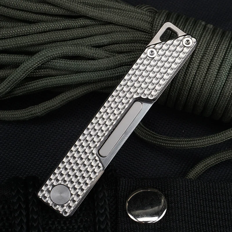

Titanium Alloy Folding Scalpel Knife Honeycomb Handle Utility Knife Portable Demolition Express Key Open Box Free 10 Blades