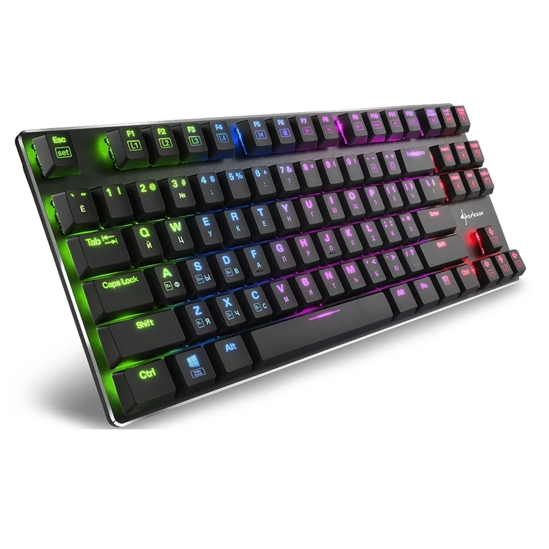 Клавиатура Sharkoon PureWriter TKL RGB Red механическая Kailh проводная подсветка USB цвет: черный