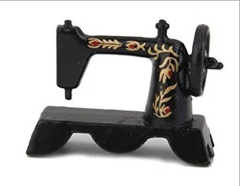 

1:12 Black Desktop Sewing Machine Head Doll House Diy Model Accessories