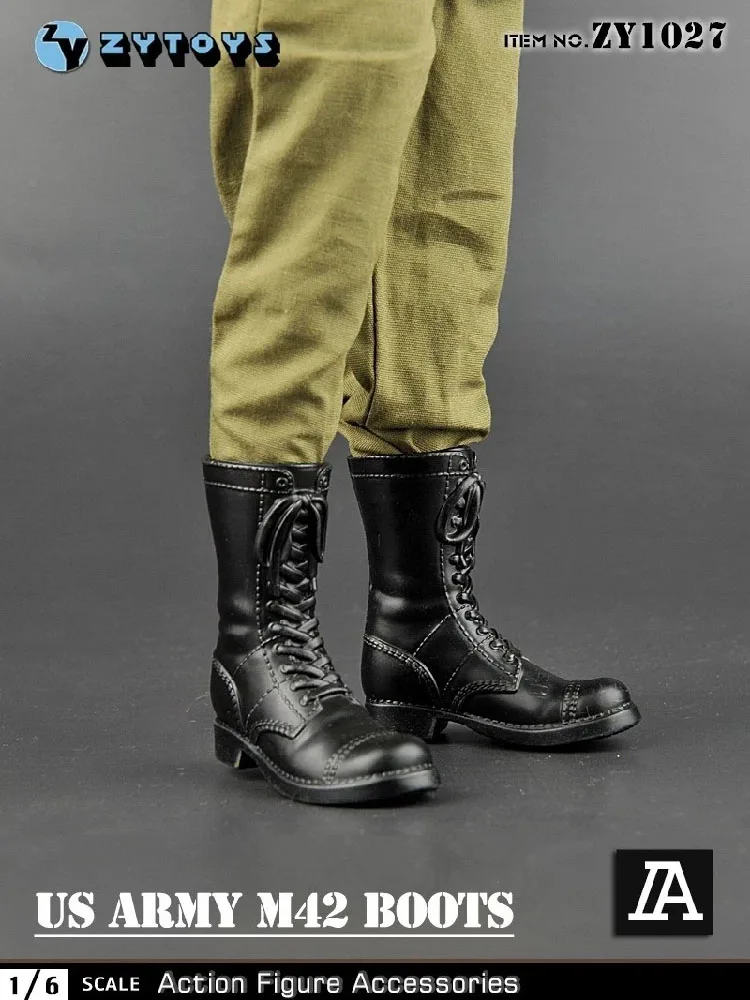 

ZYTOYS 1:6 ZY1027 Men Soldier WWII M42 American Armies Combat Boots Leggings Shoes for 12" Action Figure Body Accessories Toy